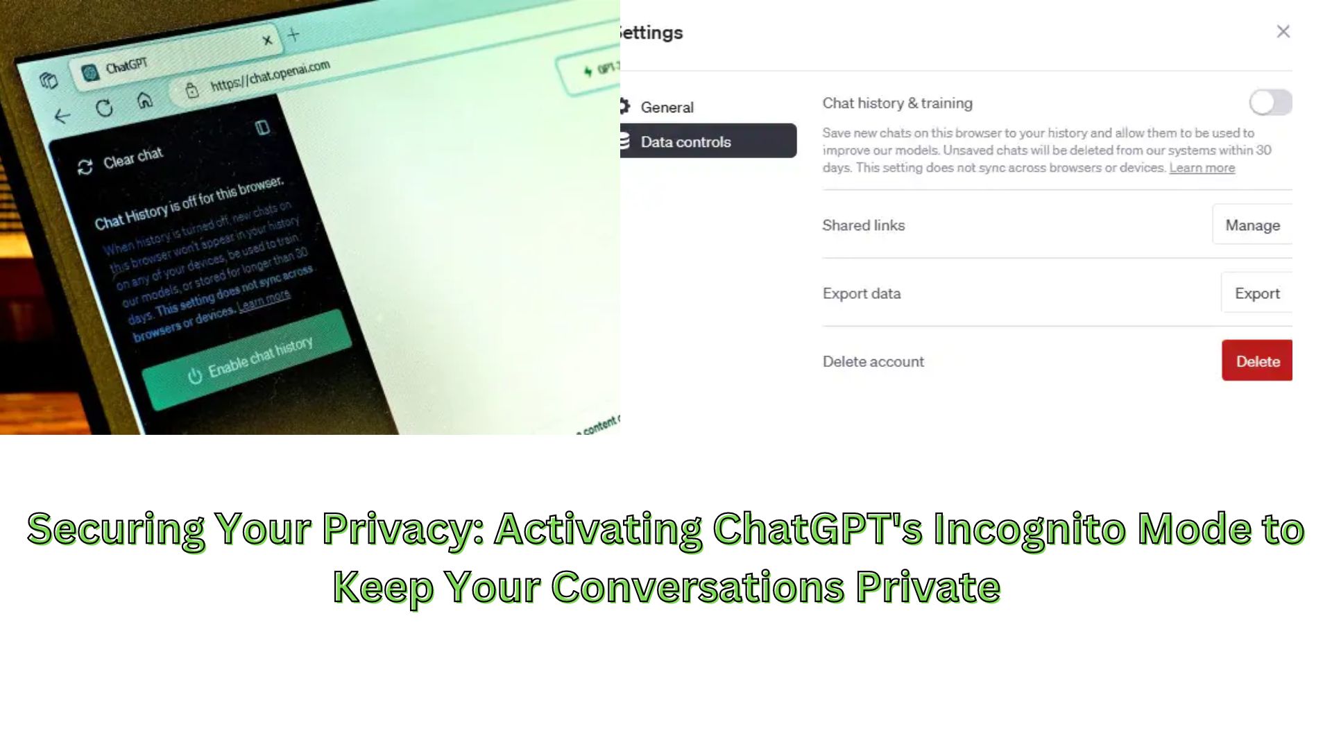 Securing Your Privacy: Activating ChatGPT's Incognito Mode to Keep Your Conversations Private