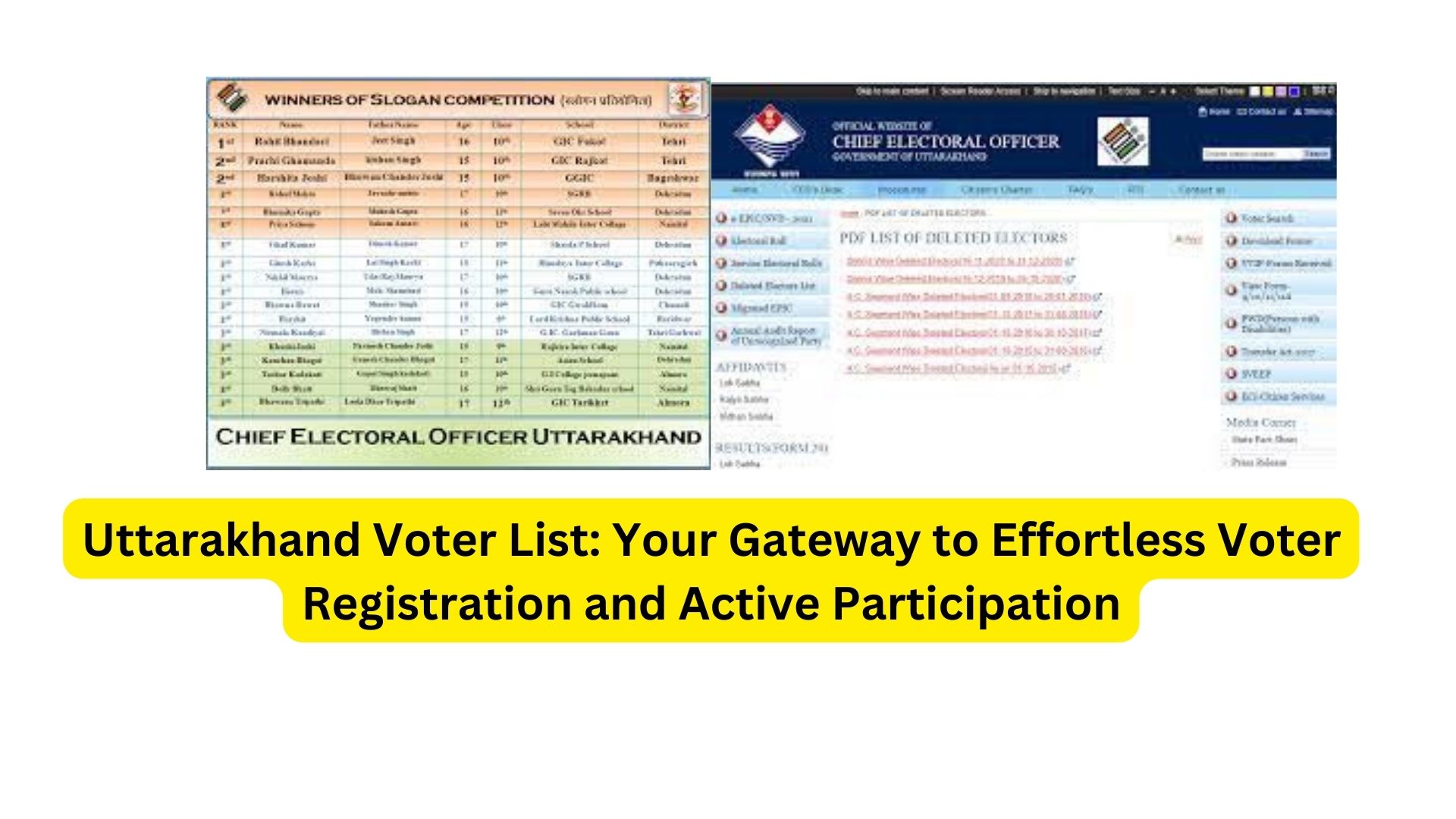 Uttarakhand Voter List: Your Gateway to Effortless Voter Registration and Active Participation