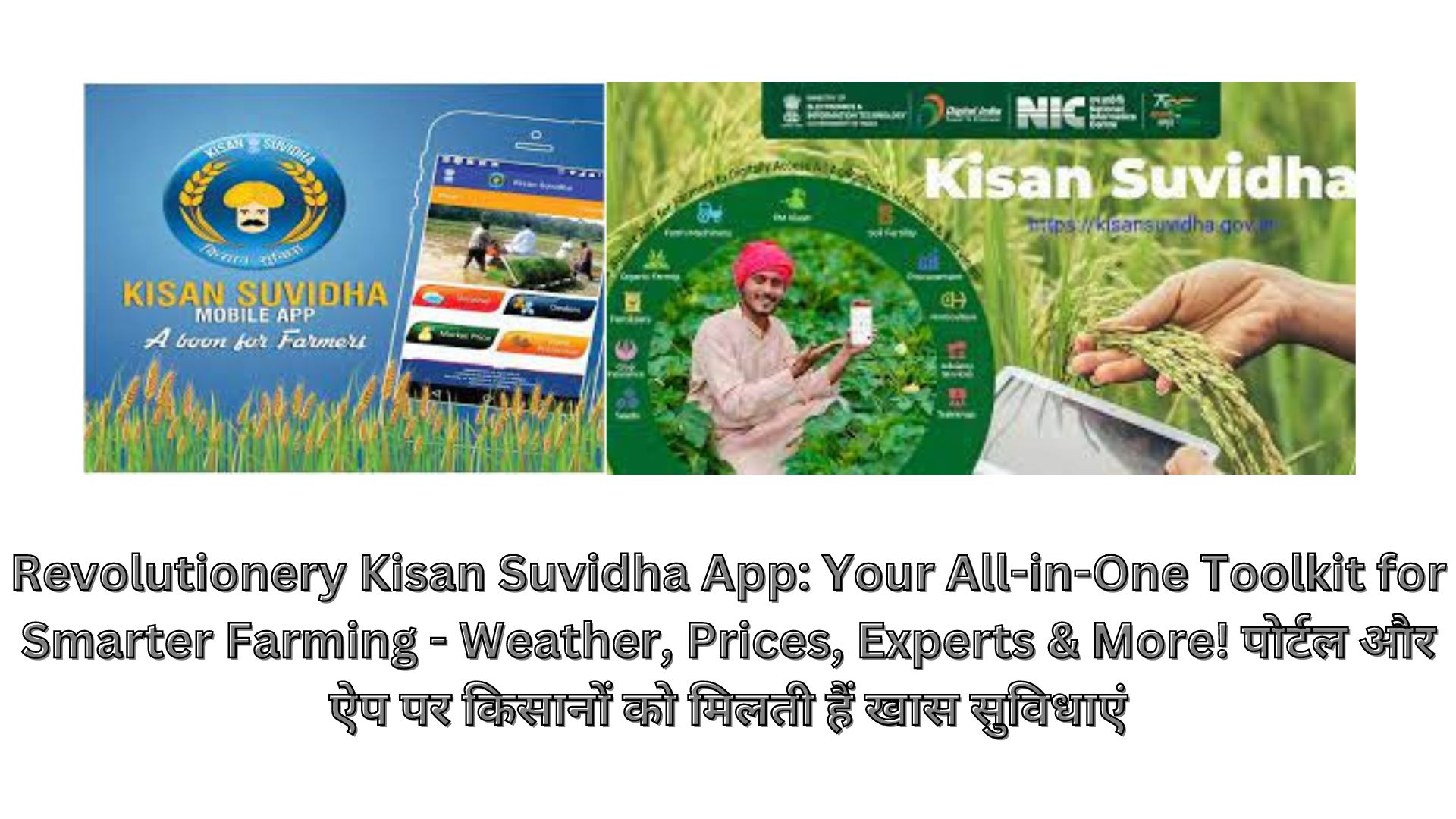 Revolutionery Kisan Suvidha App: Your All-in-One Toolkit for Smarter Farming - Weather, Prices, Experts & More! पोर्टल और ऐप पर किसानों को मिलती हैं खास सुविधाएं