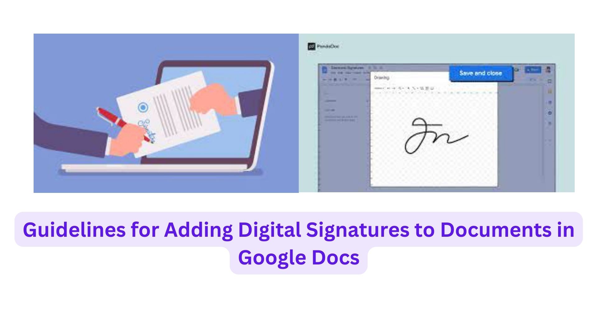 Guidelines for Adding Digital Signatures to Documents in Google Docs