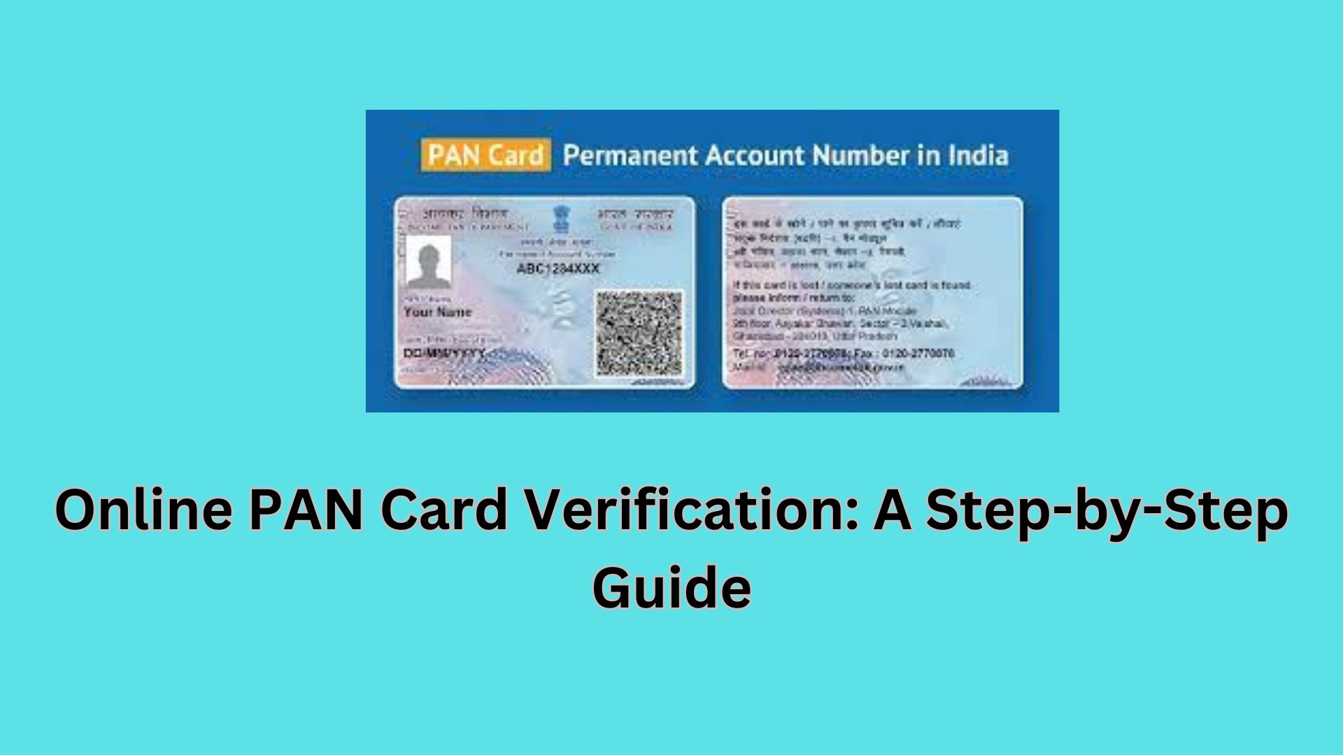 Online PAN Card Verification: A Step-by-Step Guide