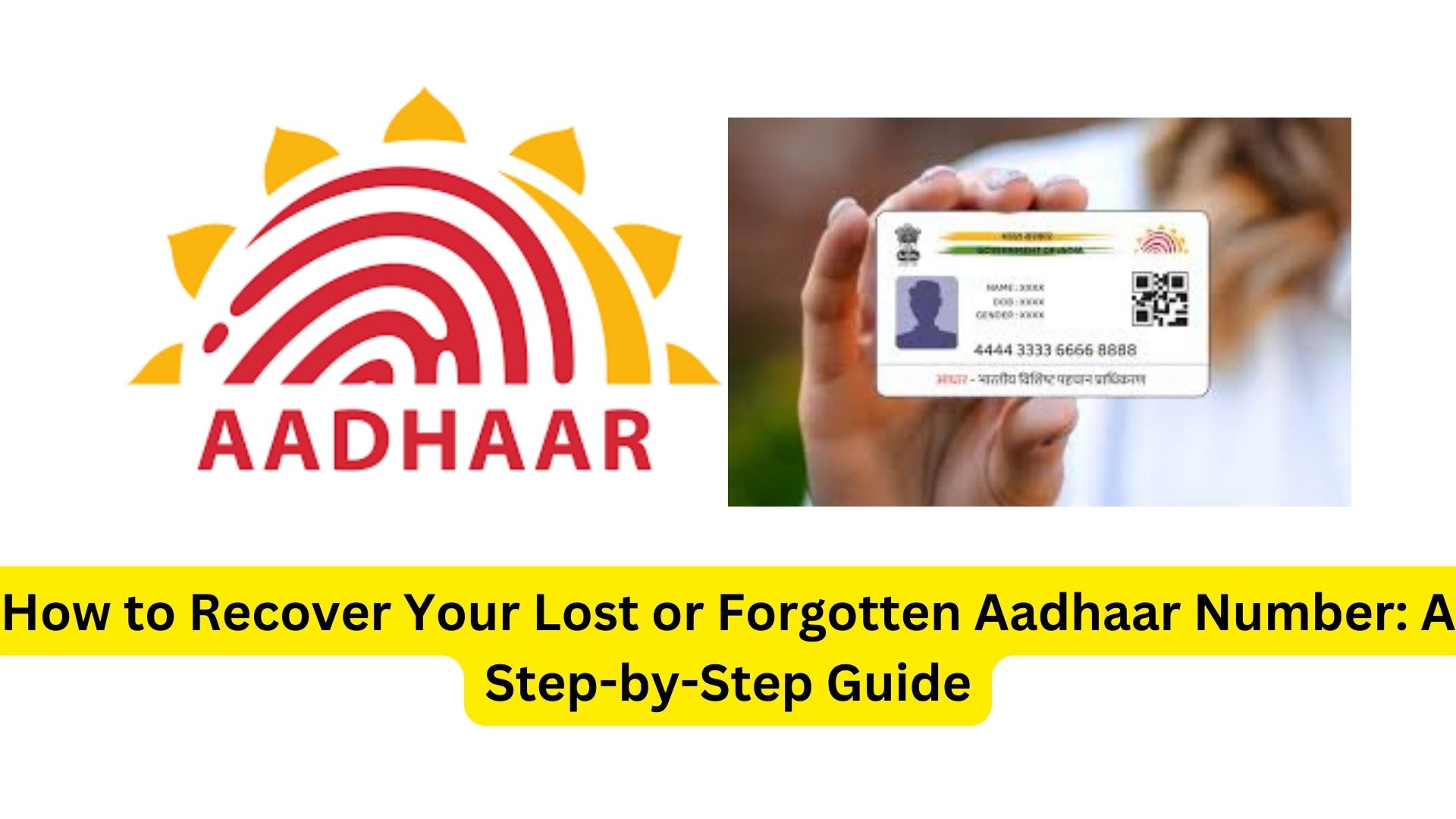 How to Recover Your Lost or Forgotten Aadhaar Number: A Step-by-Step Guide