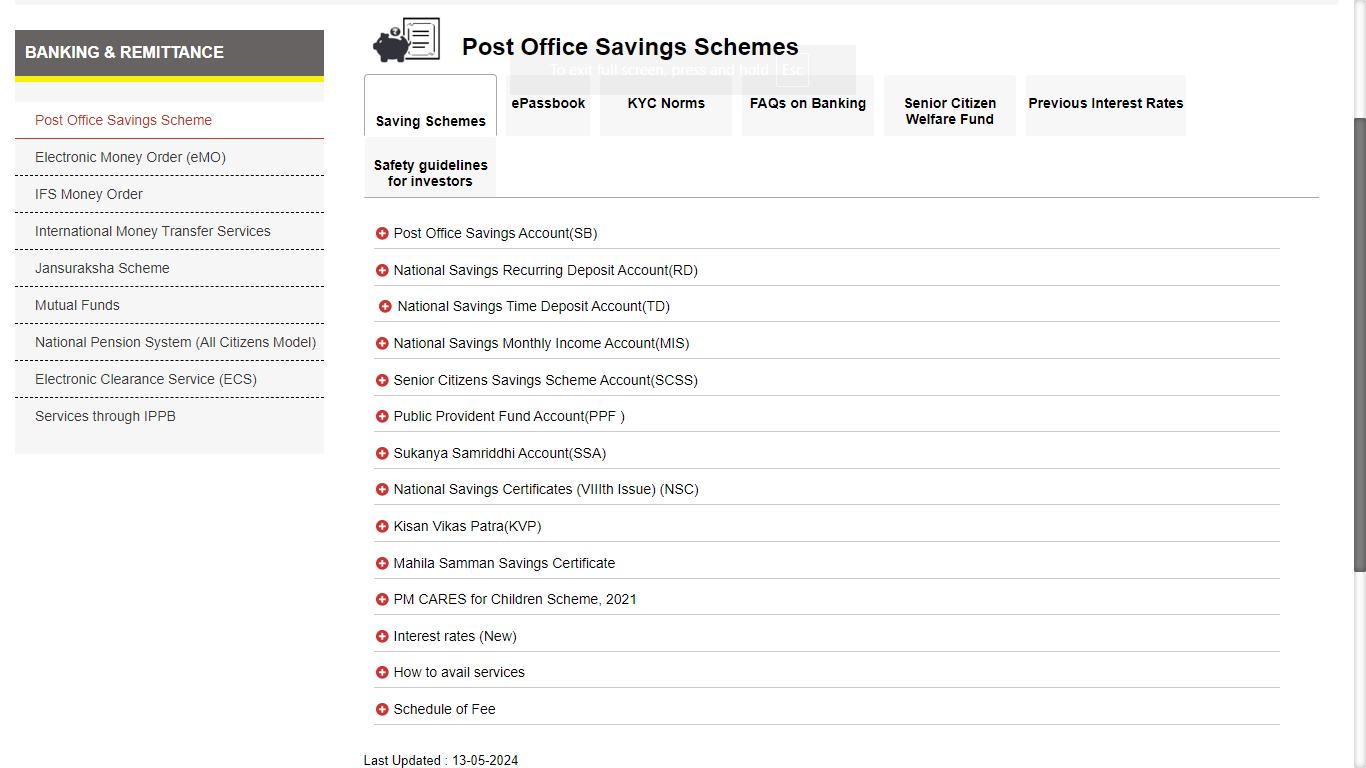 Post Office MSSC Scheme